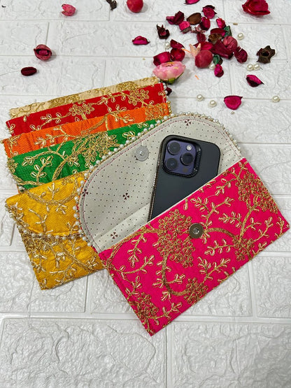 Embroidered Clutch Wedding Gifts Mehndi Giveaway Gifts