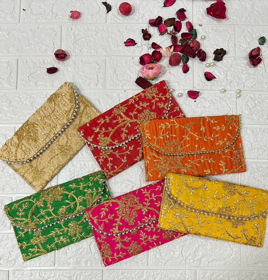 Embroidered Clutch Wedding Gifts Mehndi Giveaway Gifts