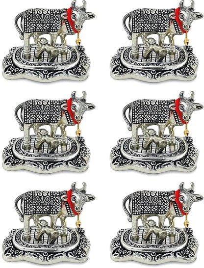 Metal Kamdhenu Cow & Calf Idol Return Gifts
