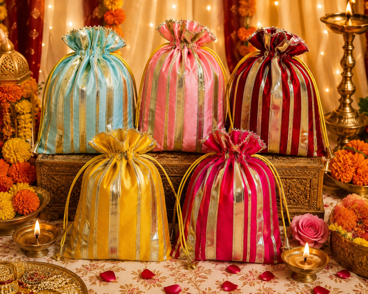 Gota Gift Bags, Potli Bag For Wedding Favors, Party Gifts