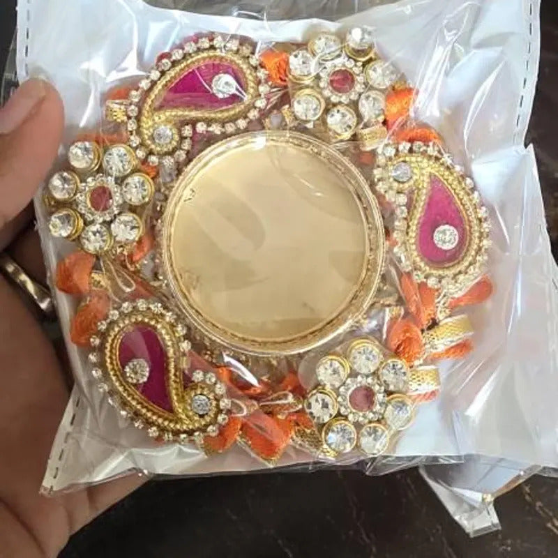 Handmade Indian Diwali Tealight Holders: Colorful Festive Diyas