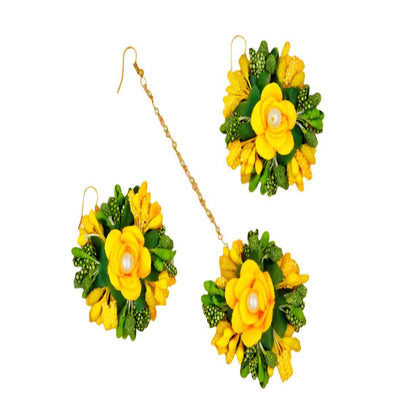 Flower Jewelry Tika Earrings Set Wedding Favors Mehndi Gifts