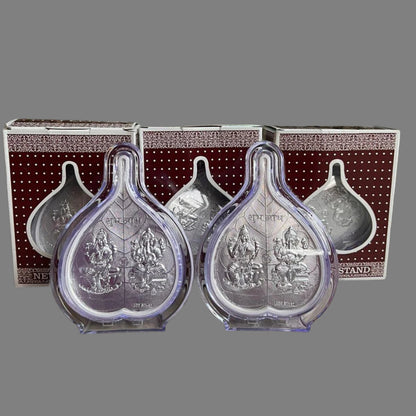 German Silver Ganesh & Lakshmi Frame Wedding Favors, Housewarming Gifts, Puja Gifts For Guests