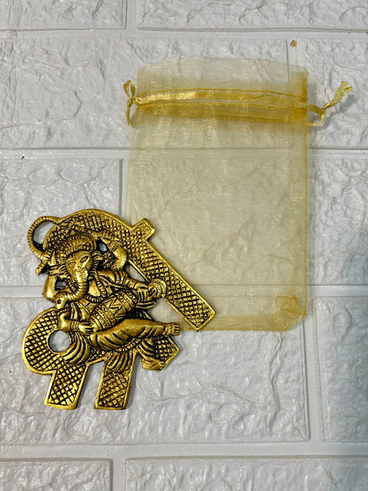 Ganesha Shree Metal Wall Hanging Pooja Return Gifts