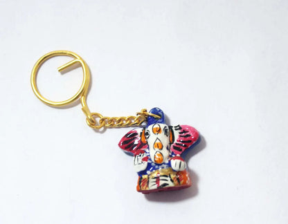Ganesha Metal Hand Painted Keychains
