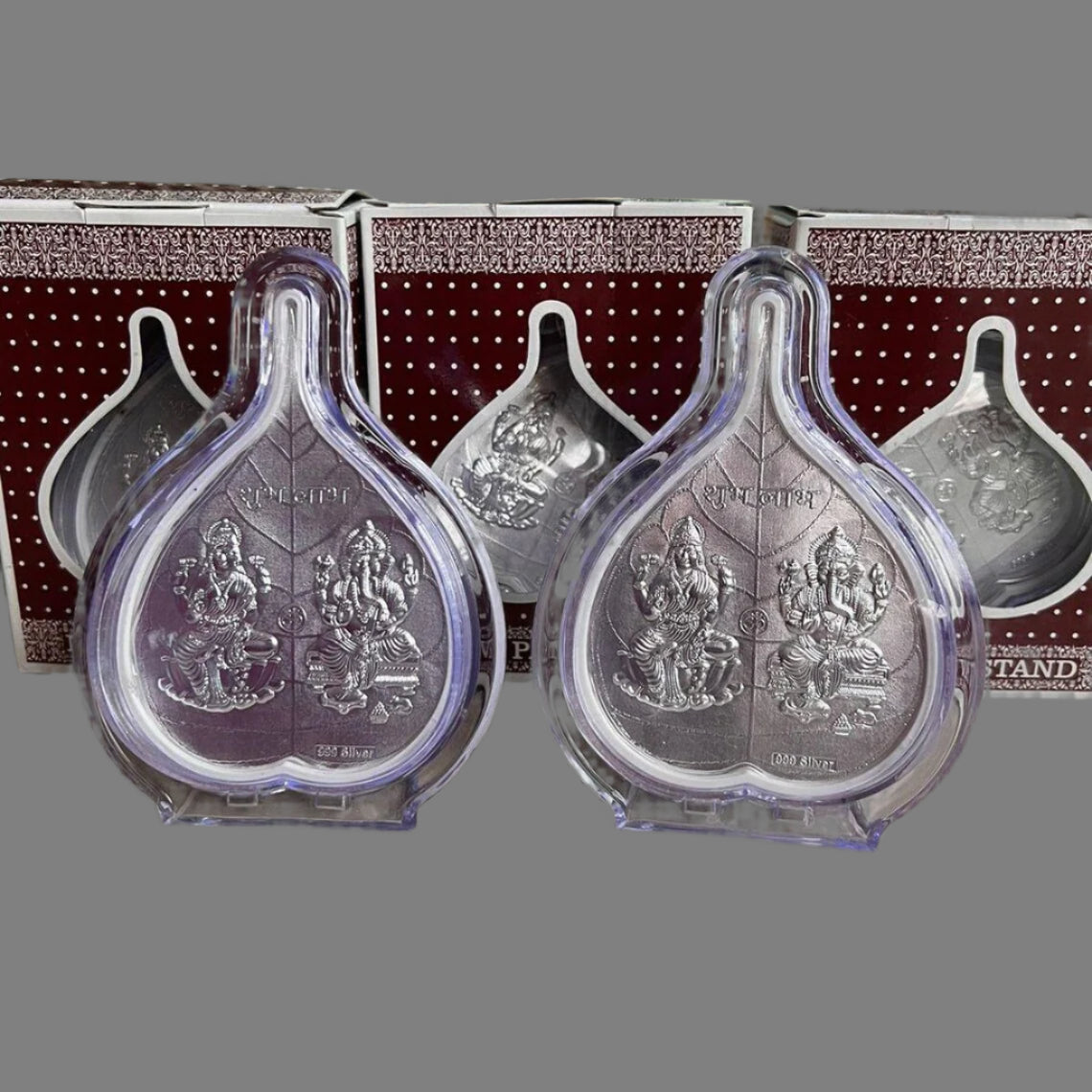 German Silver Ganesh & Lakshmi Frame Wedding Favors, Housewarming Gifts, Puja Gifts For Guests