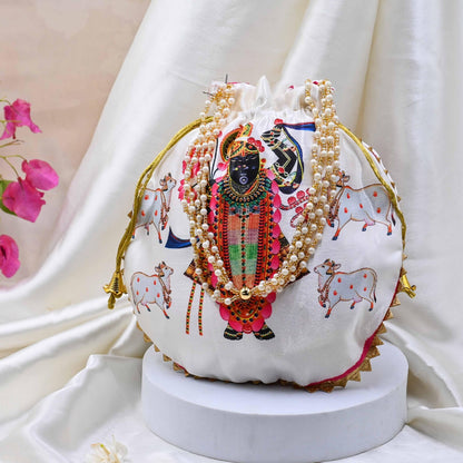 Shrinath Ji Potli Bags Women's Return Gifts Puja Favors