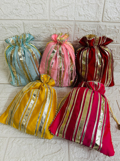 Gota Gift Bags, Potli Bag For Wedding Favors, Party Gifts