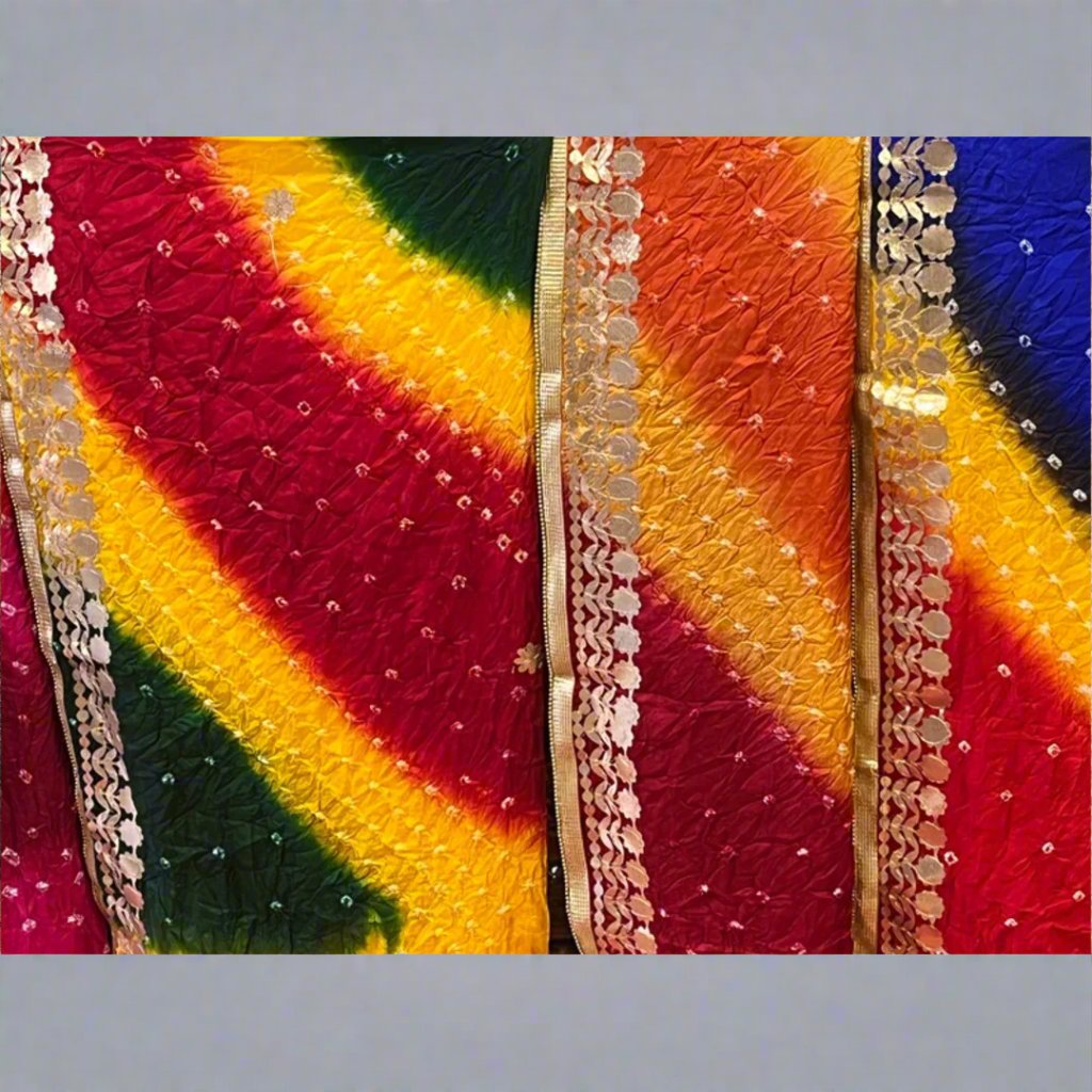 Bandhani Gota Patti Dupatta For Mehndi Gifts, Mehndi Favors, Bridesmaid Gifts, Return Gifts For Guests
