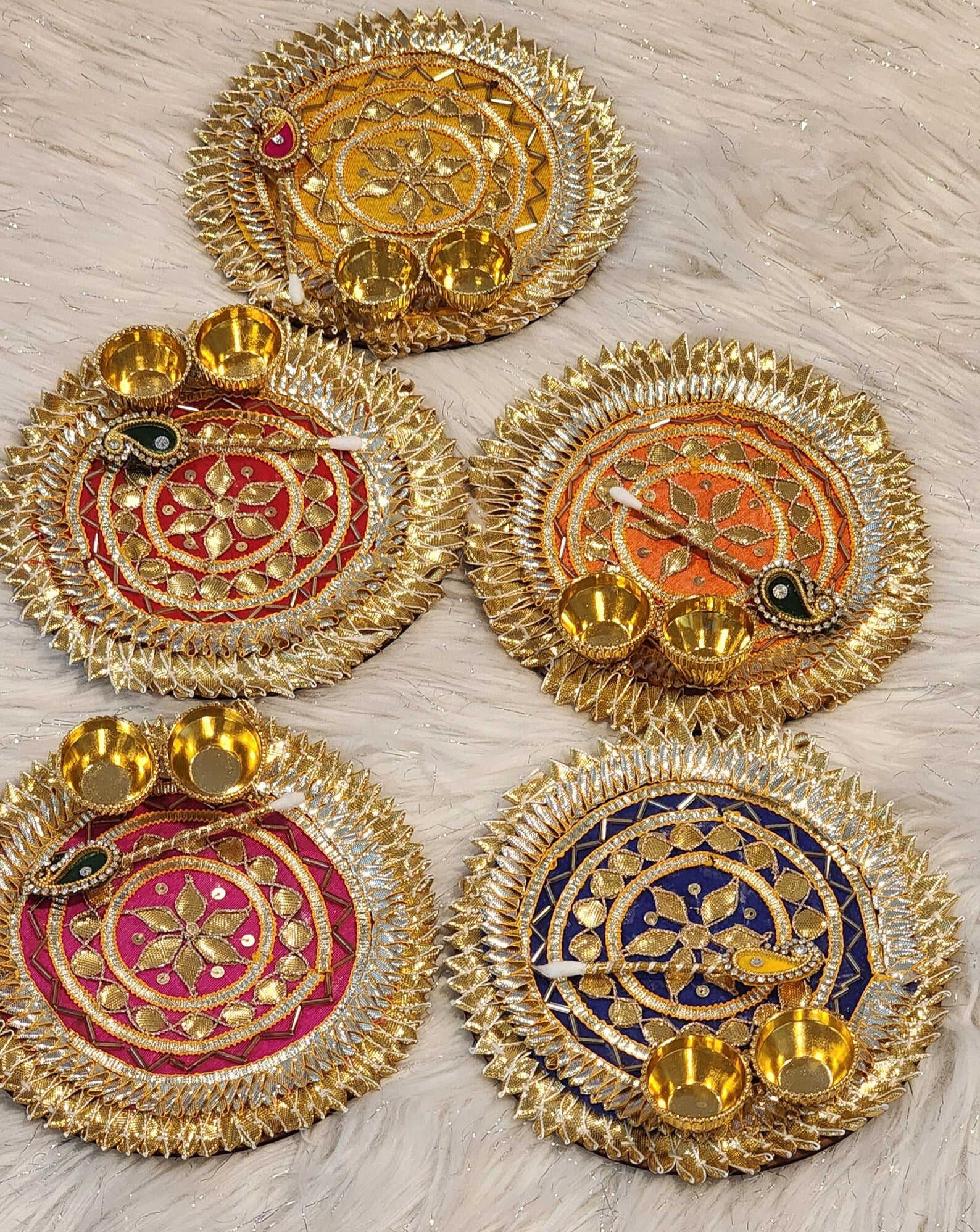 Gota Haldi Kumkum Platter Housewarming Favors