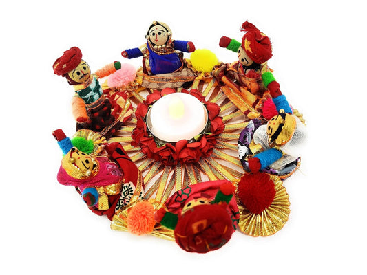 Handmade Rajasthani Dolls Puppet Tealight Candle Holder Diwali Gifts, housewarming Return Gifts