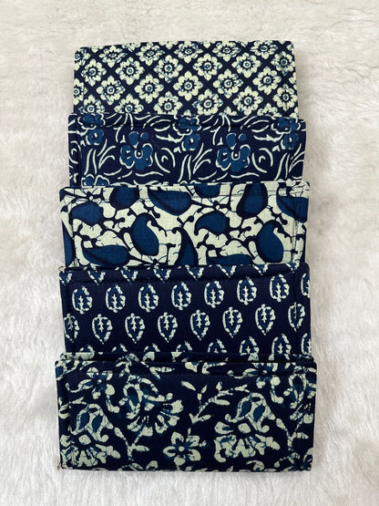 Indigo Block Print Clutch Bags For Gifts