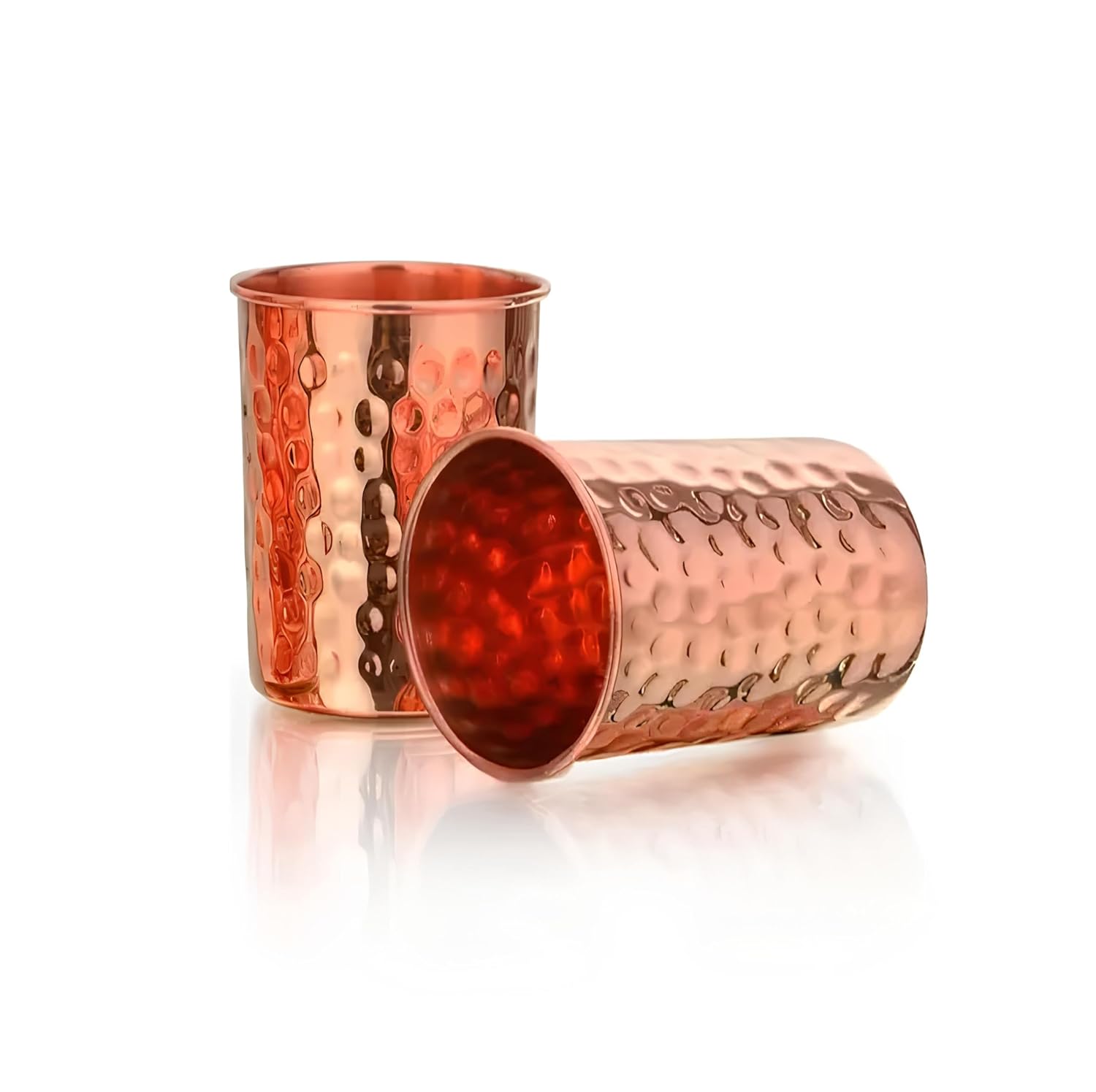 100% Pure Copper Hammered Tumbler 300ml | Ayurvedic Drinking Glass | Return Gifts