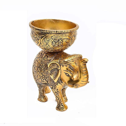 Metal Elephant Dryfruit Bowl Wedding, Puja, Housewarming Return Gifts