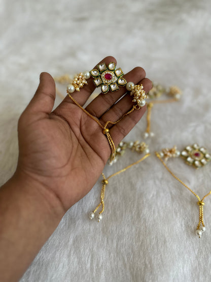 Kundan & Pearl Bracelet Mehndi Sangeet Wedding Return Gifts