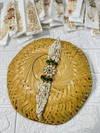 Kundan & Beads Adjustable Bracelets Baraat Swagat, Mehndi Favors, Sangeet Wedding Return Gifts