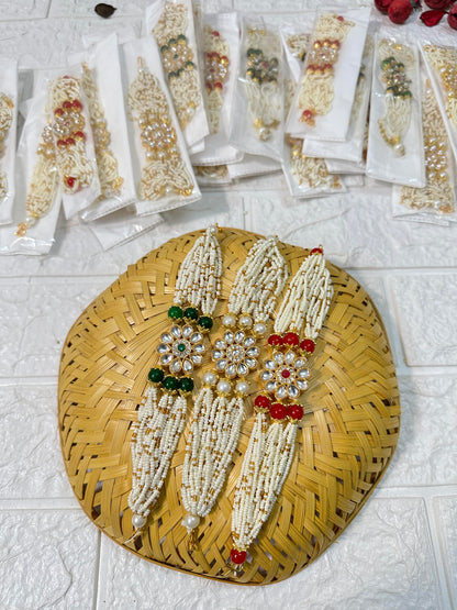 Kundan & Beads Adjustable Bracelets Baraat Swagat, Mehndi Favors, Sangeet Wedding Return Gifts