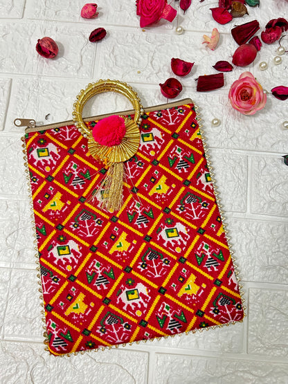 Patola Handbags, Mehendi Gifts, Wedding Favors, Housewaming Puja Gifts