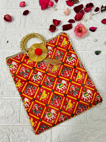 Patola Handbags, Mehendi Gifts, Wedding Favors, Housewaming Puja Gifts