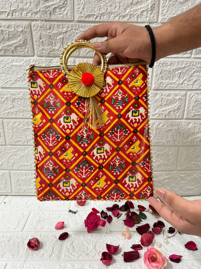 Patola Handbags, Mehendi Gifts, Wedding Favors, Housewaming Puja Gifts