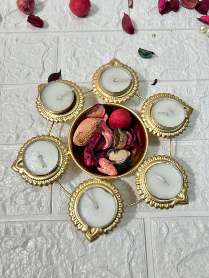 metal urli diwali decor