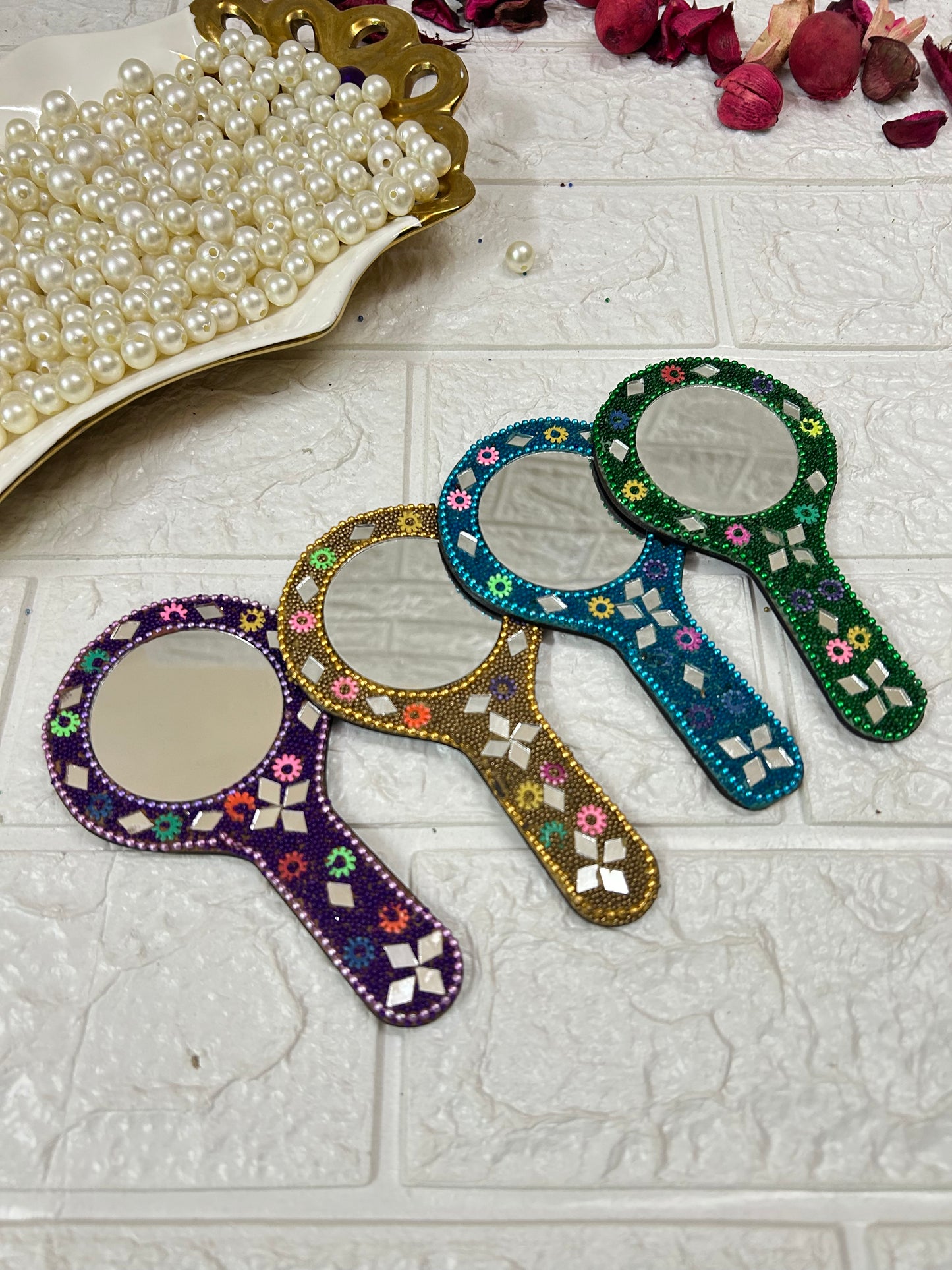 Handmade Lakh Mirrors Mehndi Gifts For Guests