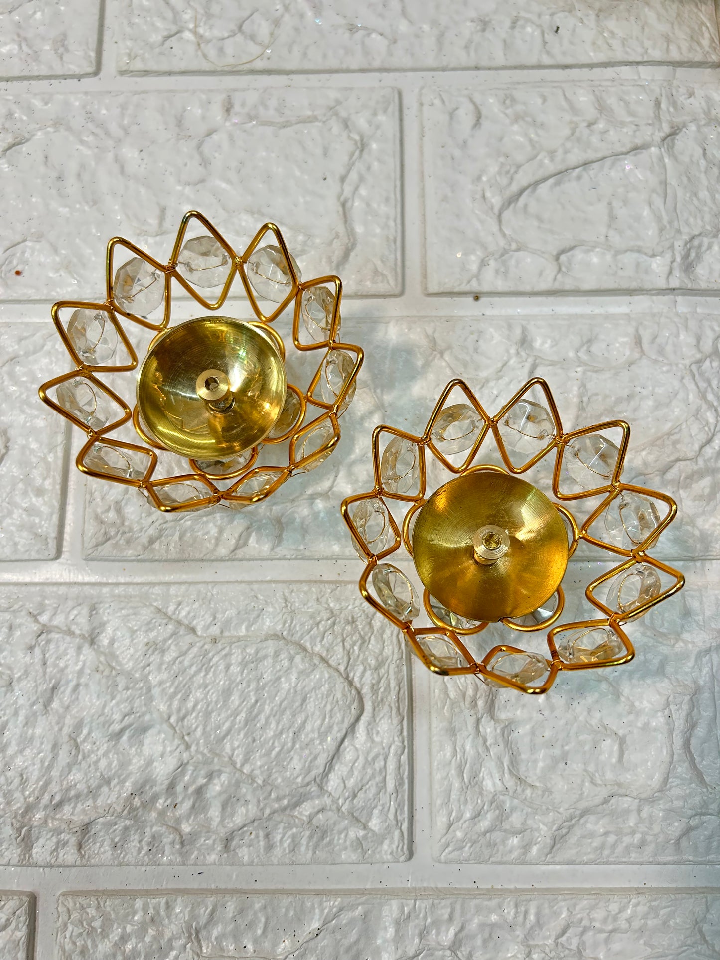 Crystal Metal Diya Puja Gifts, Housewarming Gifts, Navratri Gifts, Diwali Party Gifts For Guests