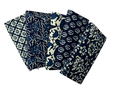 Indigo Block Print Clutch Bags For Gifts