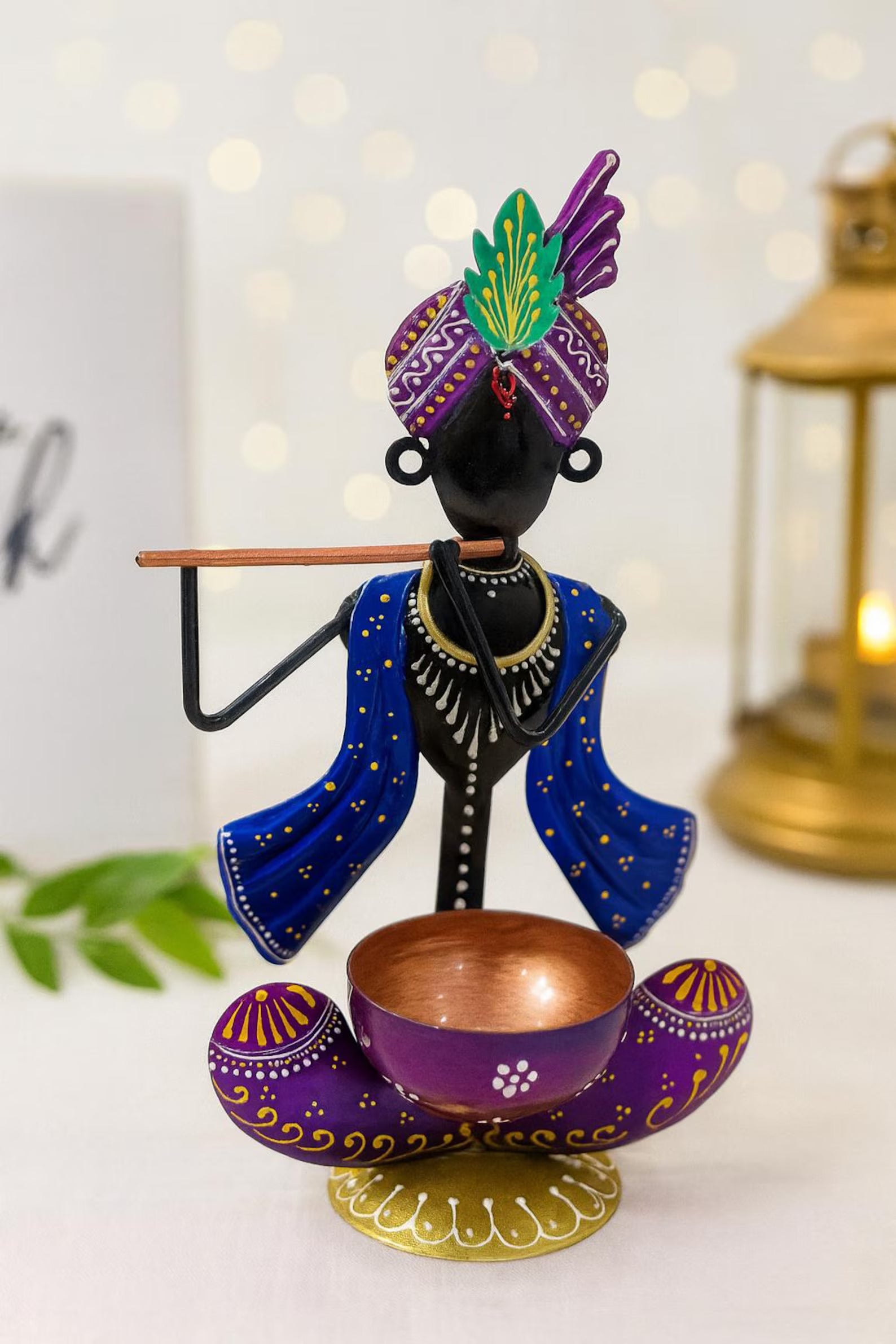  Krishna T-Light Candle Holders For Return Gifts
