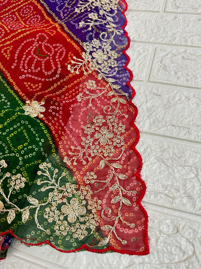Jaipuri Bandhani Traditional Sarees