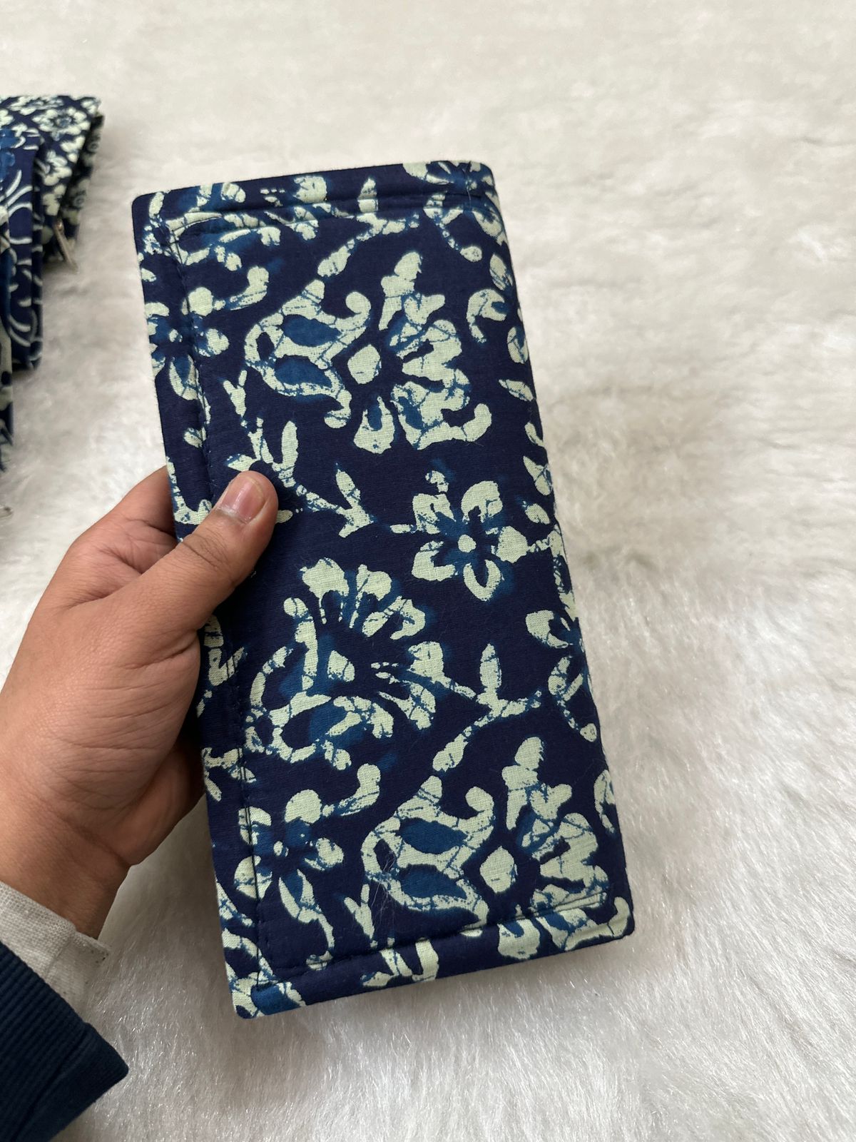 Indigo Block Print Clutch Bags For Gifts