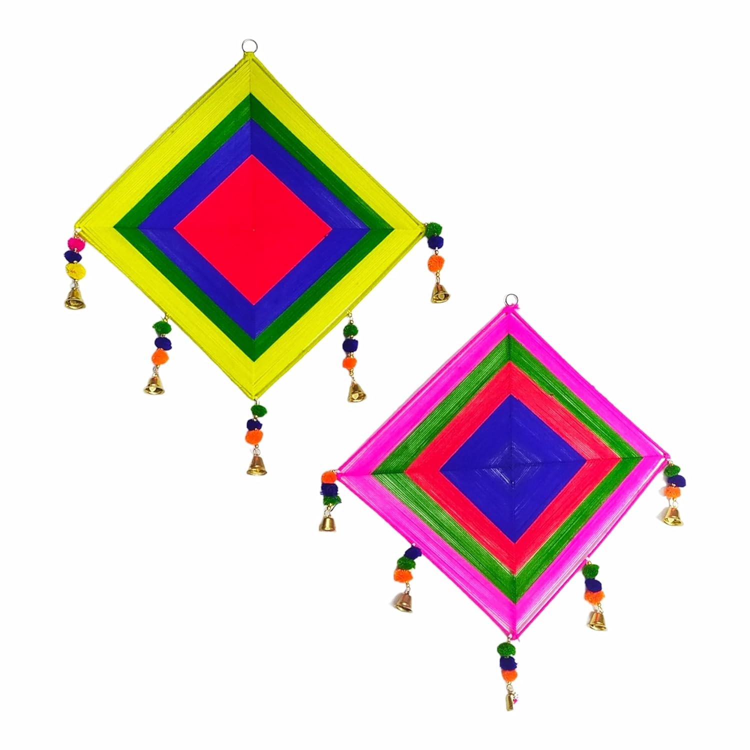 Multicolor Kite With Bells Mehndi Dholki Decor Haldi Sangeet Jagoo Party Backdrop Decoration