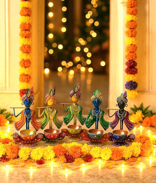  Krishna T-Light Candle Holders For Return Gifts
