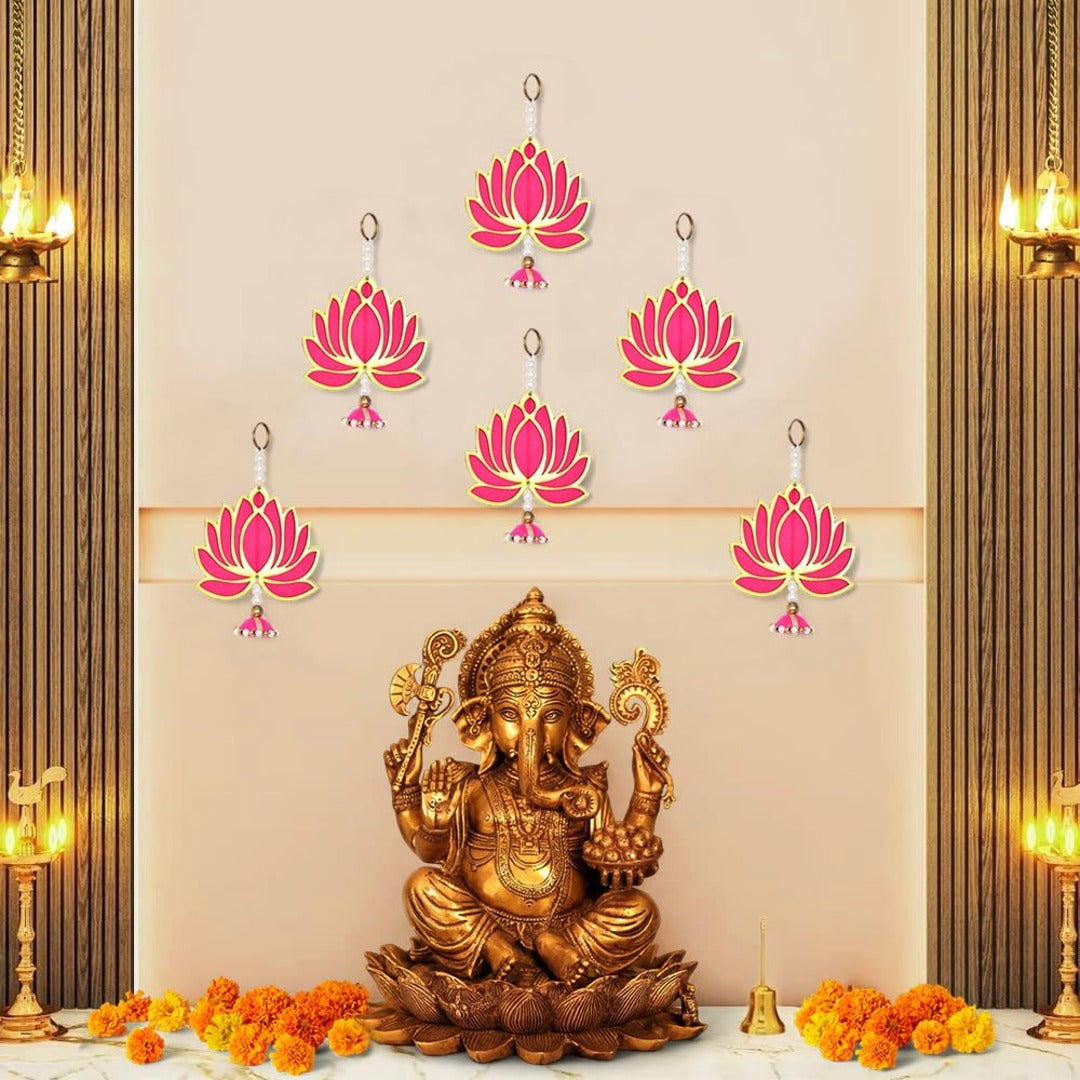 Lotus Wall Hanging Backdrop Puja Decor Housewarming Decoration Baby Shower Home Decor