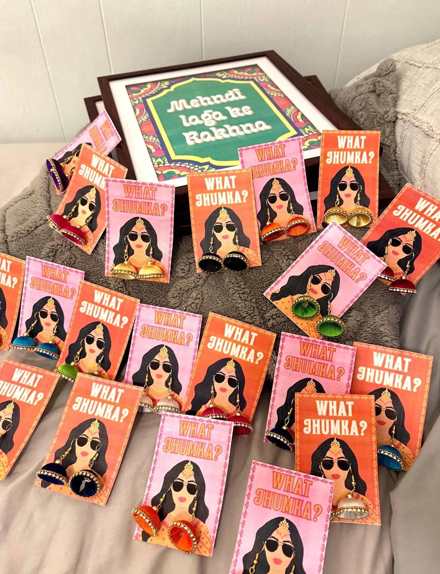 Mehndi Favors Thread Earrings