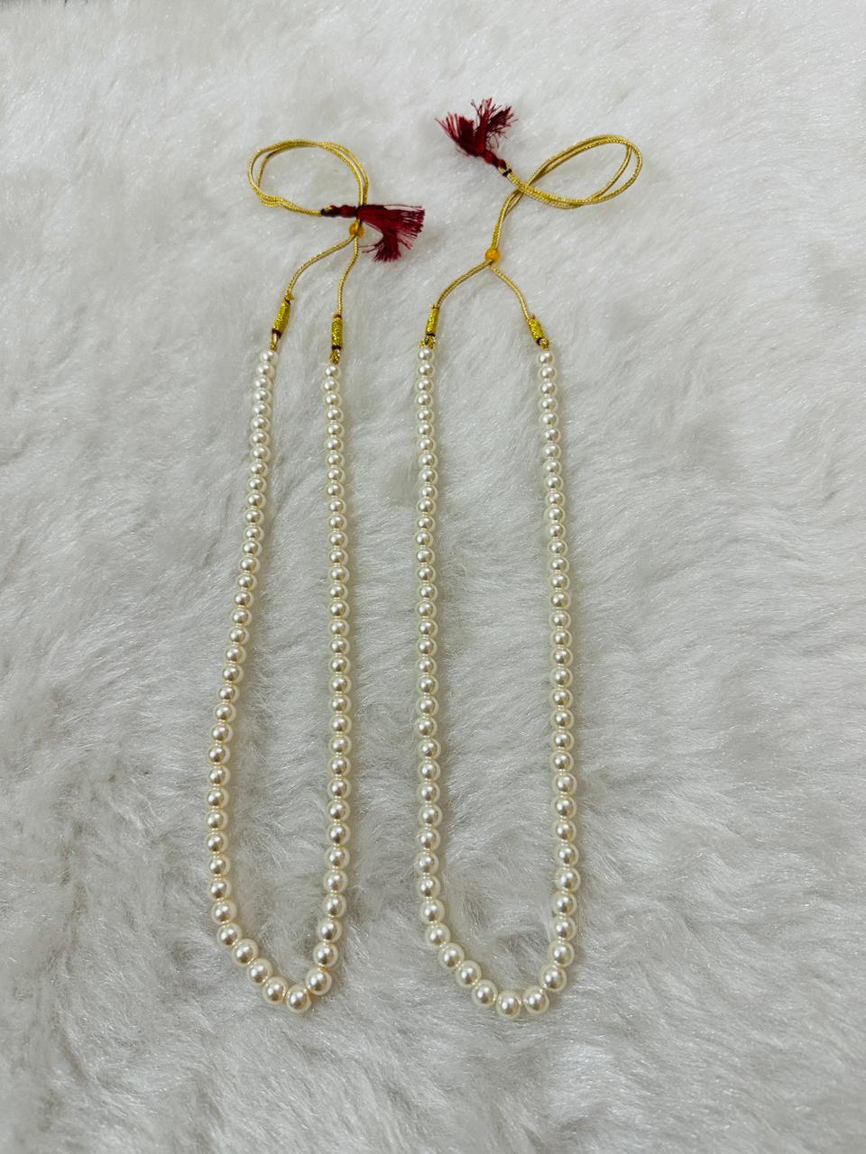 White Beads Unisex Mala Wedding Milni Haar