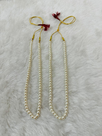 White Beads Unisex Mala Wedding Milni Haar