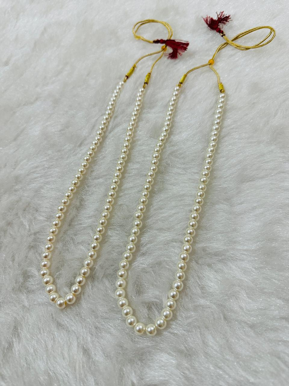 White Beads Unisex Mala Wedding Milni Haar