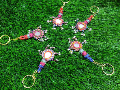 Rajasthani Banjara Tassel Mirror Keychains Return Gifts
