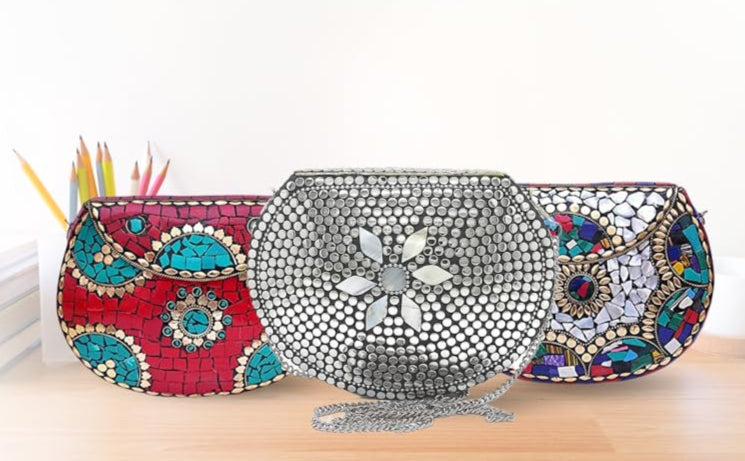 Mix Colors Mosaic Clutch