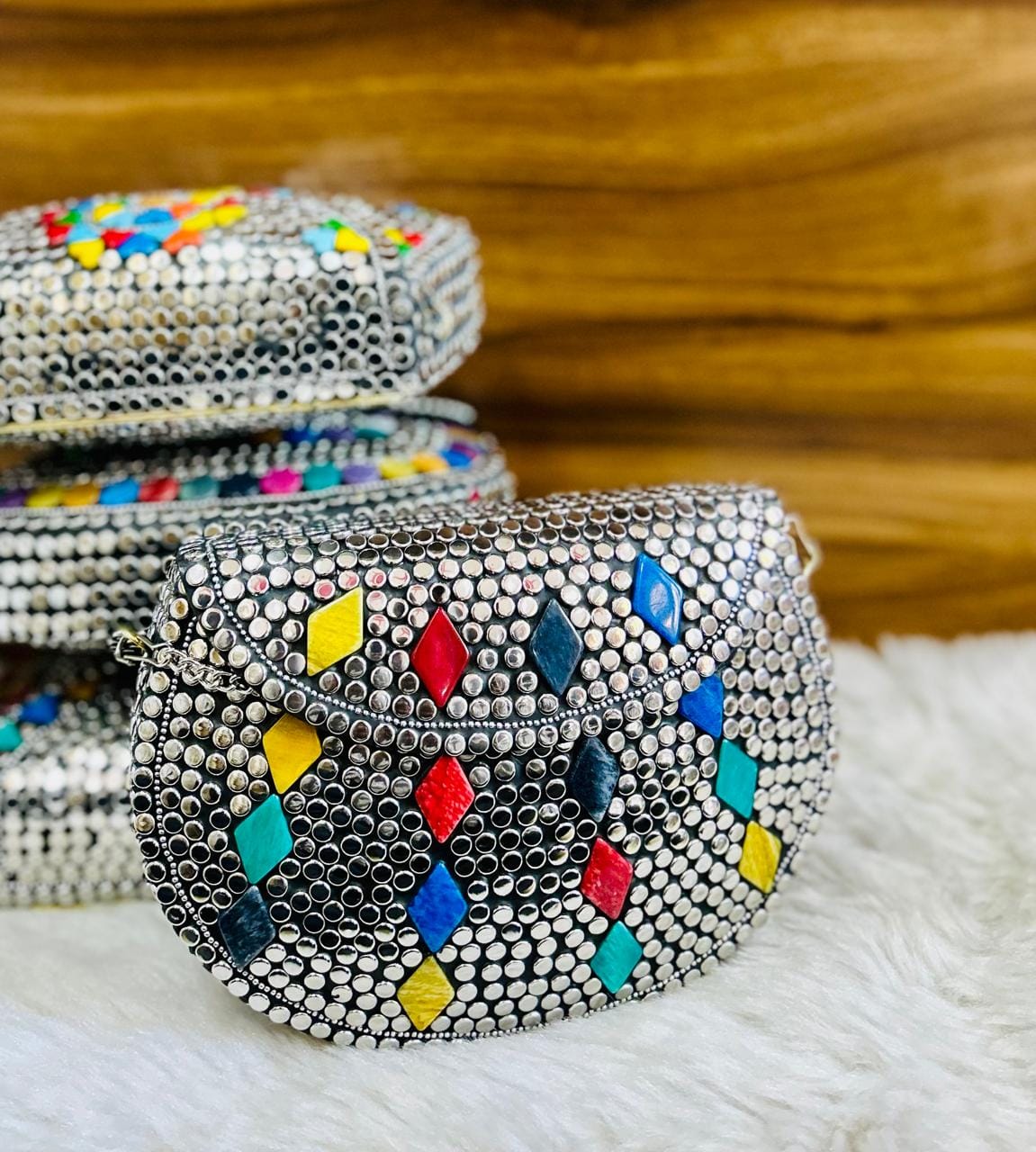 Mosaic Stone Handbag Clutch Wedding Favours Gifts