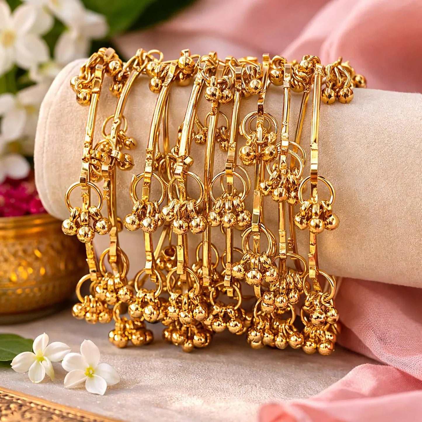 Personalized Indian Wedding Favors, Custom Bangles with Ghungroo, Mehendi Giveaways, Nikah Haldi Ceremony Favors