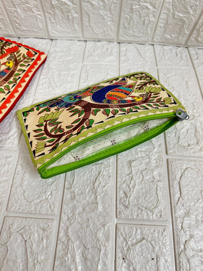 Madhubani Print Pouches, Clutches, Bags For Return Gifts