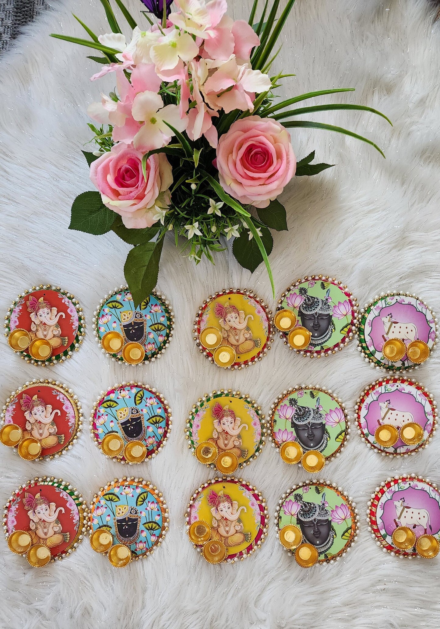 Navratr Gifts Haldi Kumkum Platter Holder