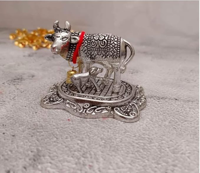 Metal Kamdhenu Cow & Calf Idol Return Gifts