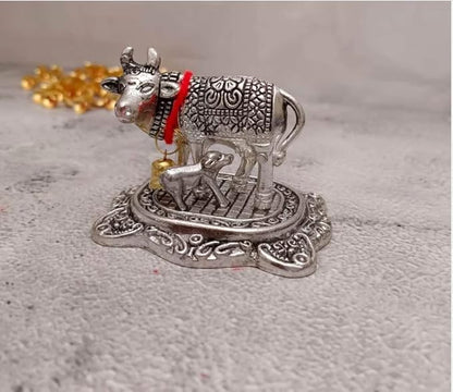 Metal Kamdhenu Cow & Calf Idol Return Gifts