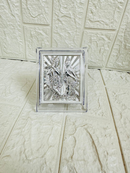 Radha Krishna Silver Frame For Wedding Favors Return Gifts