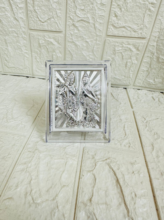 Radha Krishna Silver Frame For Wedding Favors Return Gifts