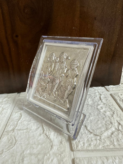 Ram Darbar German Silver Frame Housewarming, Puja Gifts, Return Gift For Guests