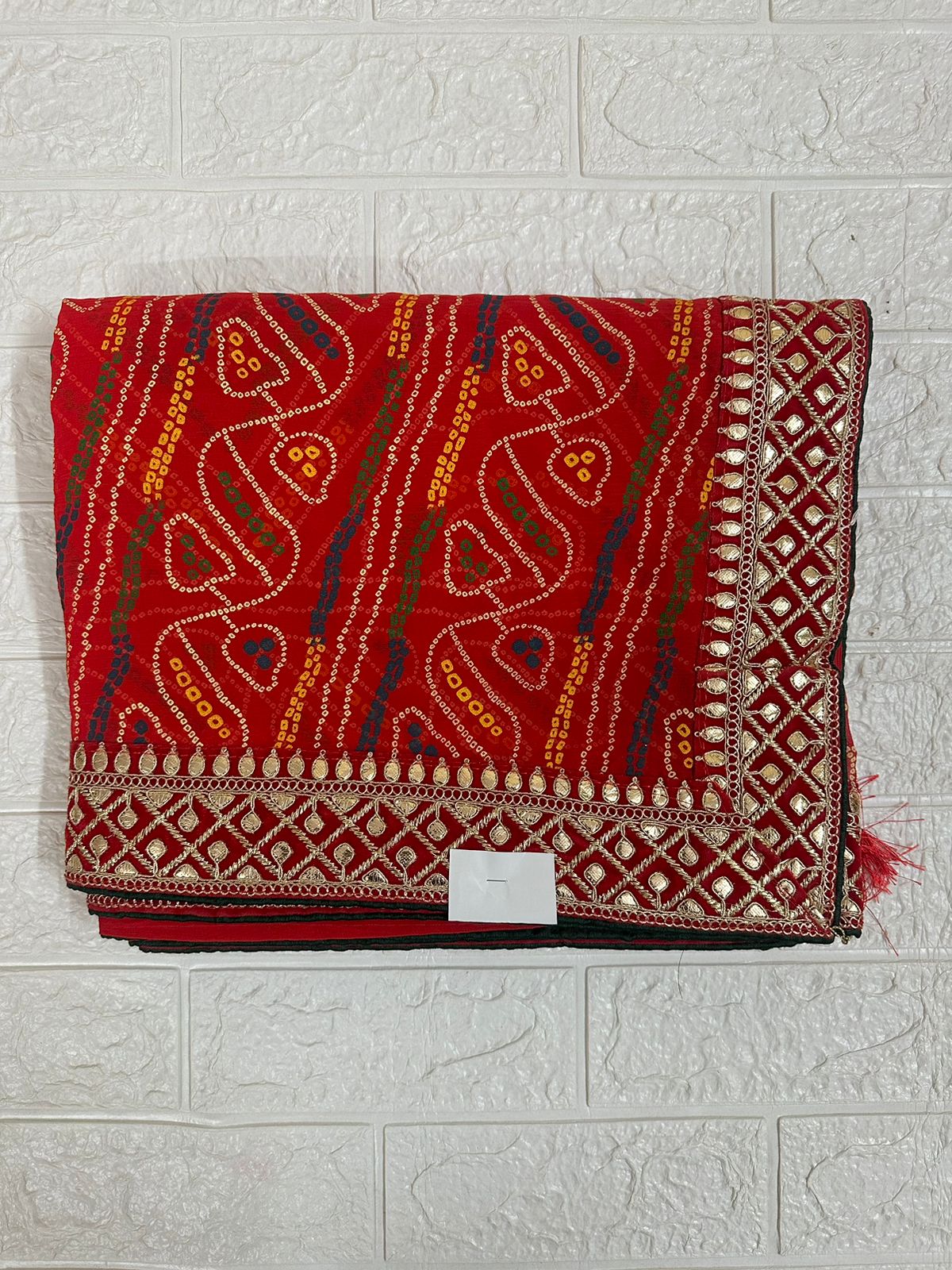 Traditional Red Bandhani Saree